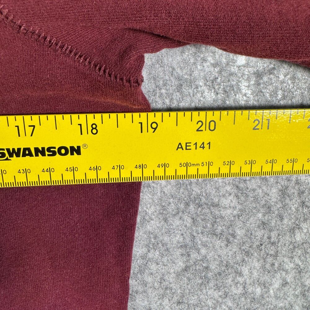 Abercrombie Fitch Long Sleeve T Shirt Mens Medium Red Maroon Y2K A&F Applique - Picture 6 of 10